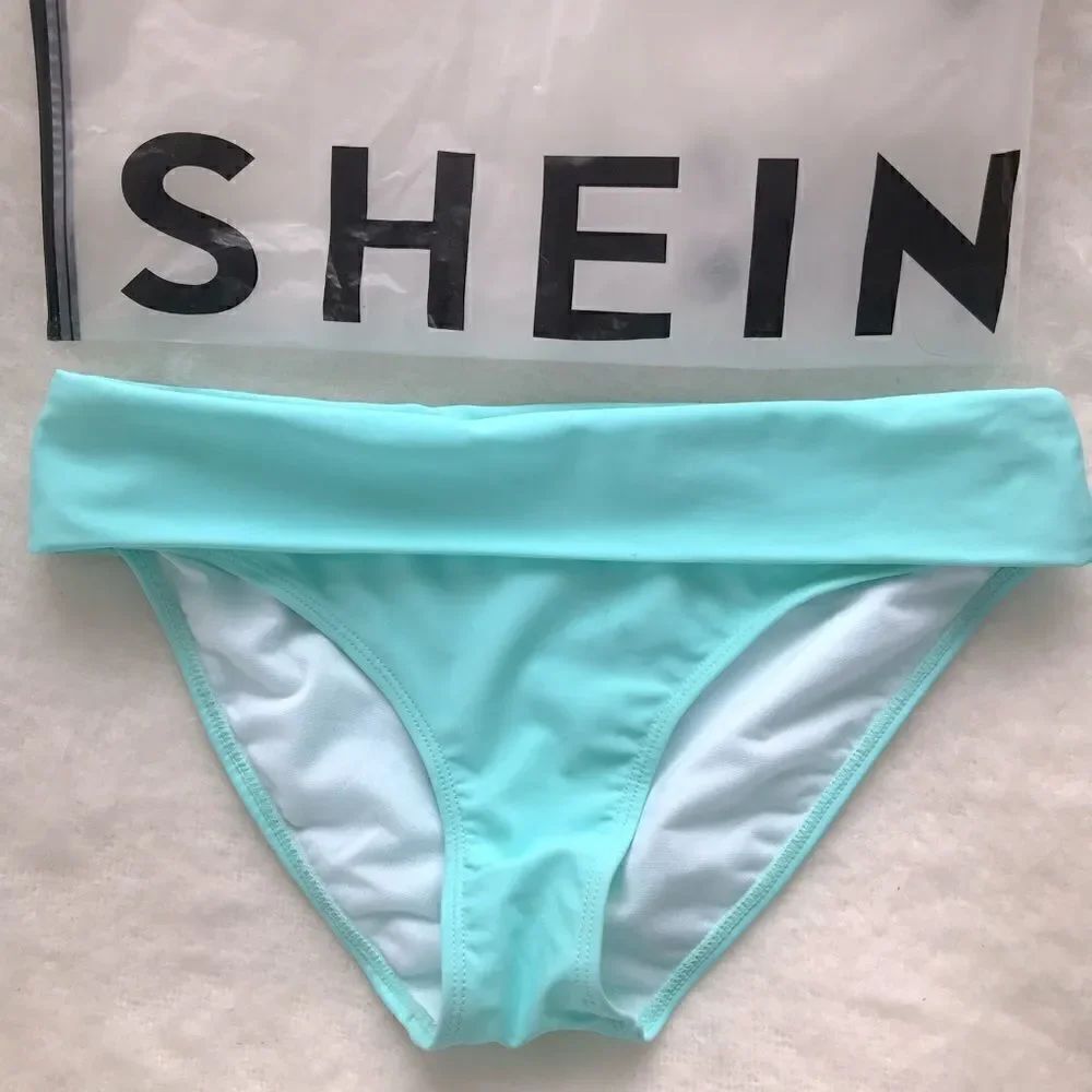 Shein Teal Bathing Suit Swim Bikini Bottoms